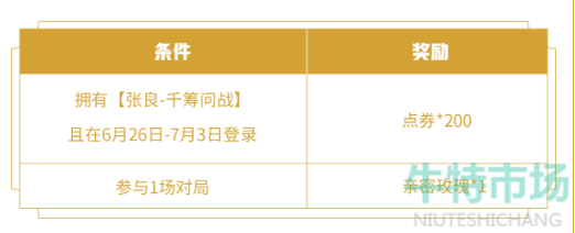 《王者荣耀》张良千筹问战皮肤免费获取方法